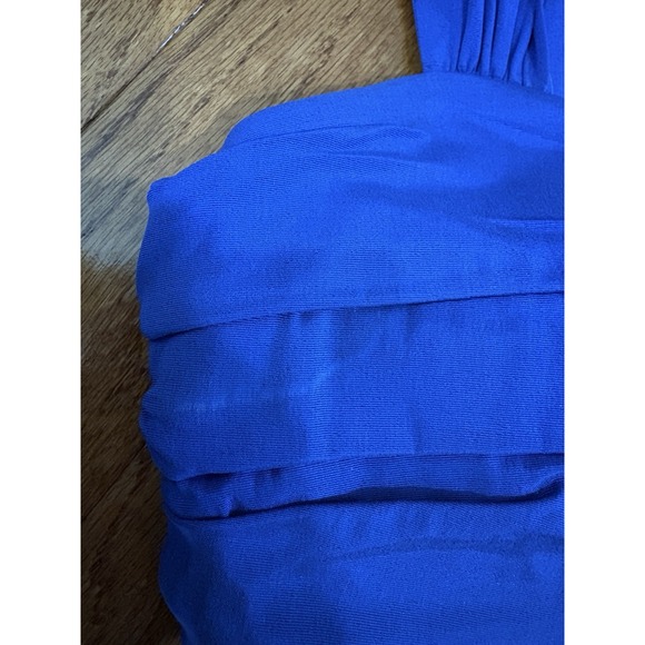 Vtg Y2K B Darlin Blue Bubble Hem Ruched Mini Dress Sz 11/12 Twee Punk Cocktail - Picture 9 of 9